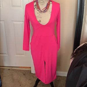 Neon pink dress